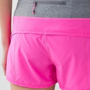 SONIC PINK SPEED UP SHORTS WITH GREY WAIST BAND